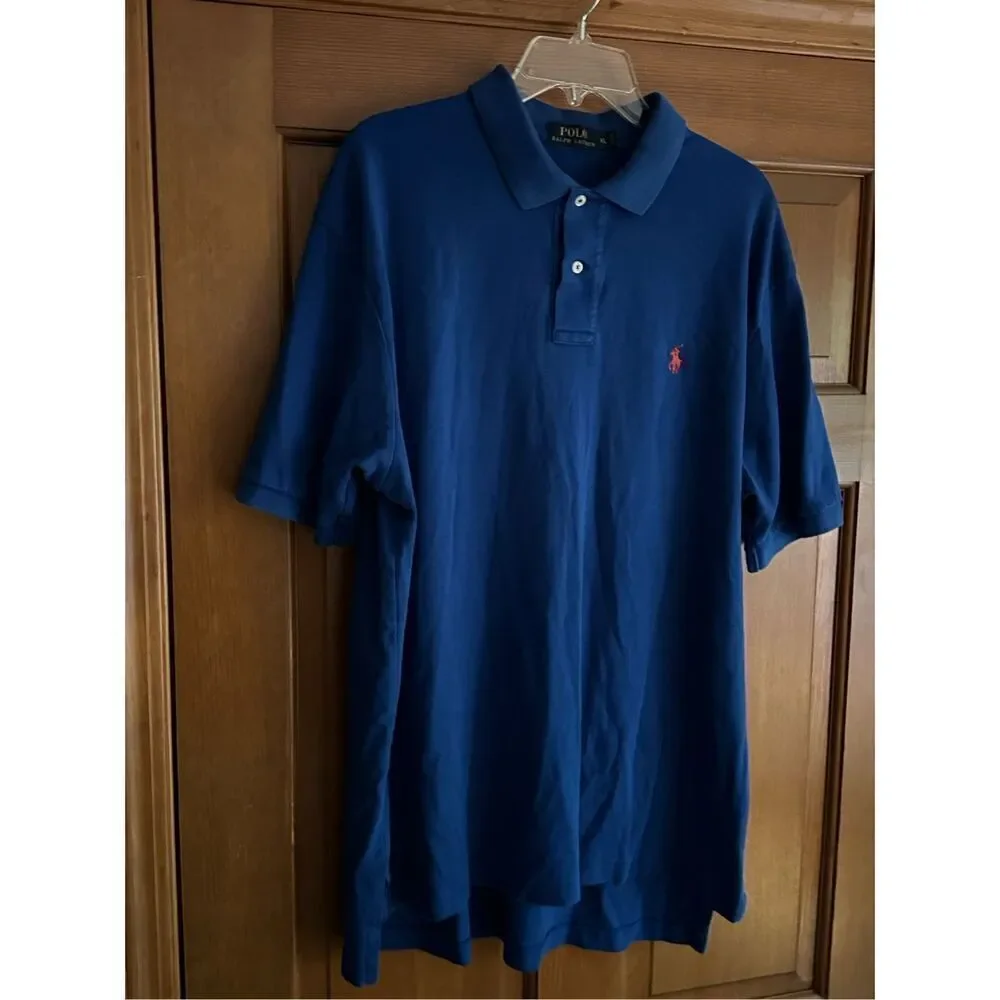 Vintage‎ 80s Polo Ralph Lauren Original Pony Navy Blue Men's XL